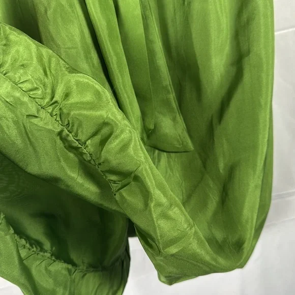 Velvet VTG Dress Babydoll Bubble Hem Forest Fairy Twee Silk Quiet Luxury USA M - Picture 7 of 16